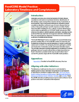 FoodCORE model practice  laboratory timeliness and completeness