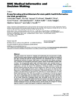 A case for using grid architecture for state public health informatics the Utah perspective