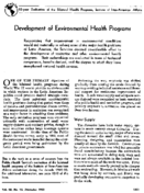 Development of environmental helath programs