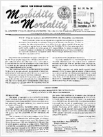 Morbidity and Mortality Weekly Report Vol 20 No 38 week ending September 25 1971