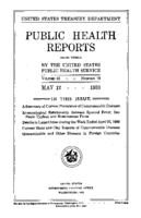 Public Health Reports  v 48 no 19  cover