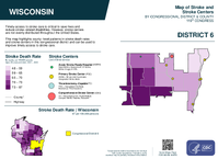 WI Congressional District 06 Stroke and Stroke Centers Map 119th Congress