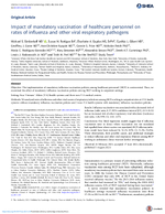 Impact of Mandatory Vaccination of Healthcare Personnel on Rates of Influenza and Other Viral Respiratory Pathogens