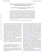 Influence of professional status on perceptions of romantic relationship dynamics