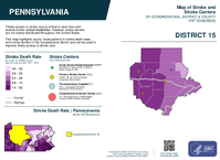 PA Congressional District 15 Stroke and Stroke Centers Map 119th Congress