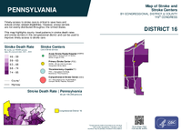 PA Congressional District 16 Stroke and Stroke Centers Map 119th Congress