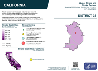 CA Congressional District 38 Stroke and Stroke Centers Map 119th Congress