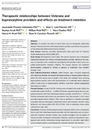 Therapeutic Relationships Between Veterans and Buprenorphine Providers and Effects on Treatment Retention