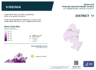 VA Congressional District 11 Stroke and Federally Qualified Health Centers Map 118th Congress