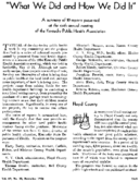 What we did and how we did it