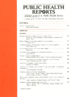 Public Health Reports  v 101  no 2  cover