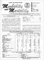 Morbidity and Mortality Weekly Report Vol 21 No 22 week ending June 3 1972