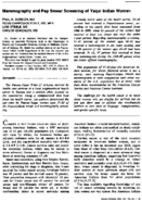 Mammography And Pap Smear Screening Of Yaqui Indian Women