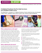 A Validated Prediction Tool for Initial Survivors of InHospital Cardiac Arrest