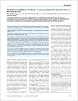 Temporal Variability and Predictors of Urinary Bisphenol A Concentrations in Men and Women