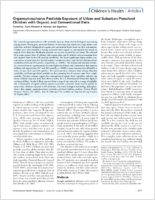 Organophosphorus pesticide exposure of urban and suburban preschool children with organic and conventional diets