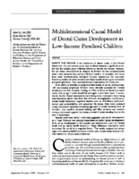 Multidimensional causal model of dental caries development in lowincome preschool children