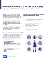 INFORMATION FOR FARM WORKERS Exposed to H5N1 Bird Flu in US Dairy Cows or Other Animals