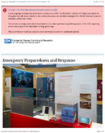 Story of CDC Emergency Preparedness and Response