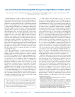 CDC Grand Rounds Promoting WellBeing and Independence in Older Adults