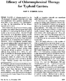 Efficacy of chloramphenicol therapy for typhoid carriers