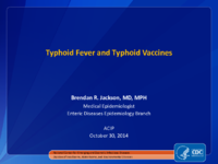 Typhoid fever and typhoid vaccines