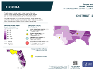 FL Congressional District 02 Stroke and Stroke Centers Map 118th Congress