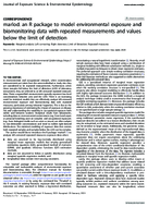 Marlod An R Package to Model Environmental Exposure and Biomonitoring Data with Repeated Measurements and Values Below the Limit of Detection