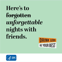 Drink Less Be Your Best Campaign Shareable Graphics