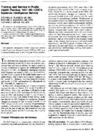 Training and service in public health practice 195190CDCs Epidemic Intelligence Service