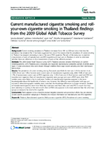 Current manufactured cigarette smoking and rollyourown cigarette smoking in Thailand findings from the 2009 Global Adult Tobacco Survey