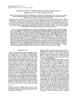 Health care seeking for Childhood Diarrhea in Developing Countries Evidence from Seven Sites in Africa and Asia