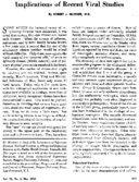 Implications of recent viral studies
