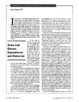 Sickle Cell Disease Expenditures And Outcomes