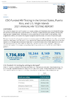 CDCFunded HIV Testing in the United States Puerto Rico and US Virgin Islands 2021 Annual HIV Testing Report