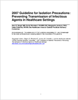 2007 Guideline for isolation precautions preventing transmission of infectious agents in healthcare settings