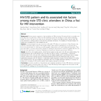 HIVSTD pattern and its associated risk factors among male STD clinic attendees in China a foci for HIV intervention