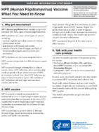 HPV human papillomavirus vaccine  what you need to know