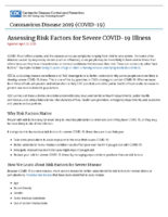 Assessing Risk Factors for Severe COVID19 Illness April 23 2020