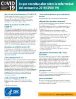 Lo que necesita saber sobre la enfermedad del coronavirus 2019COVID19