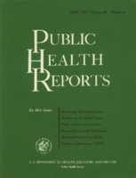 Public Health Reports  v 68 no 6  cover