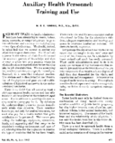 Auxiliary Health Personnel Training And Use