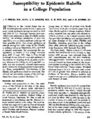 Susceptibility to epidemic rebella in a college population