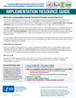 The Community Preventive Services Task Forces built environment recommendation to increase physical activity  imprementation resource guide
