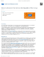 Ebola Outbreak in the Democratic Republic of the Congo September 18 2025 1200 PM ET