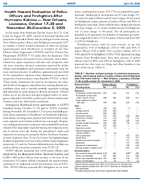 Health Hazard Evaluation of Police Officers and Firefighters After Hurricane Katrina  New Orleans Louisiana October 1728 and November 30December 5 2005