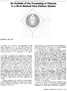 An analysis of the processing of patients in a rural medical care delivery system