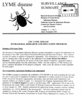 Lyme Disease Surveillance Summary Volume 4 No 5 November 1993