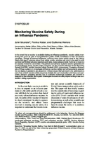 Monitoring vaccine safety during an influenza pandemic