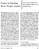 Progress in reporting mental hospital statistics